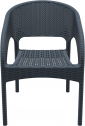 Кресло пластиковое плетеное Siesta Contract Panama стеклопластик антрацит Фото 14