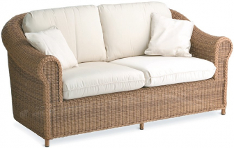 Диван двухместный плетеный с подушками-thumbs-Фото1