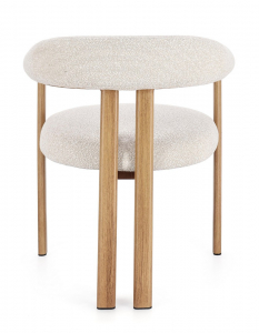 Кресло металлическое с обивкой Garden Relax Giuditta сталь, полиэстер натуральный, лен Фото 4