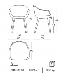 Кресло дизайнерское с обивкой-thumbs-Фото3