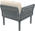 Кресло пластиковое с подушками Siesta Contract Portofino Lounge стеклопластик, полипропилен, полиэстер темно-серый, бежевый Фото 7