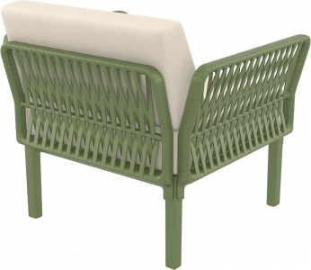 Кресло пластиковое с подушками Siesta Contract Portofino Lounge стеклопластик, полипропилен, полиэстер оливковый, бежевый Фото 9