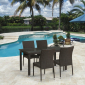 Комплект плетеной мебели Afina T256A/Y380A-W53 Brown 4Pcs искусственный ротанг, сталь, ткань коричневый Фото 2