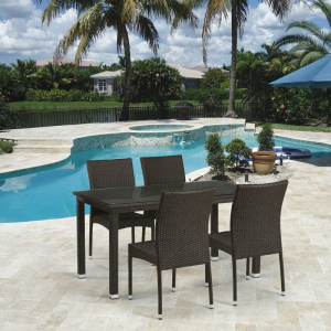 Комплект плетеной мебели Afina T256A/Y380A-W53 Brown 4Pcs искусственный ротанг, сталь, ткань коричневый Фото 2