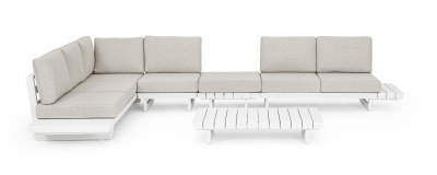 Комплект лаунж мебели Garden Relax Infinity алюминий, олефин белый, бежевый Фото 18