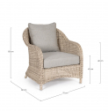 Кресло плетеное с подушкой Garden Relax Aditya алюминий, искусственный ротанг, олефин натуральный, бежевый Фото 2