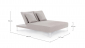 Лежак двухместный мягкий Garden Relax Viper алюминий, олефин белый, серый Фото 2