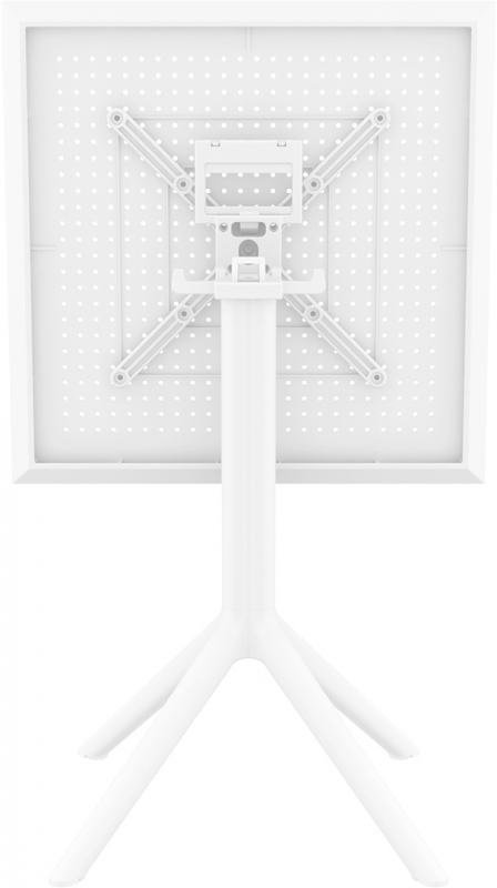 Стол пластиковый складной Sky Folding Table 60, белый, 600х600х740 мм