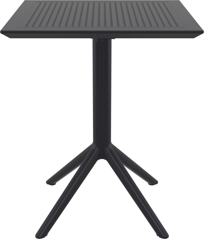 Стол пластиковый складной Sky Folding Table 60, черный, 600х600х740 мм