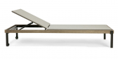 Лежак деревянный с обивкой Ethimo Allaperto Urban металл, тик, батилин капучино Фото 4