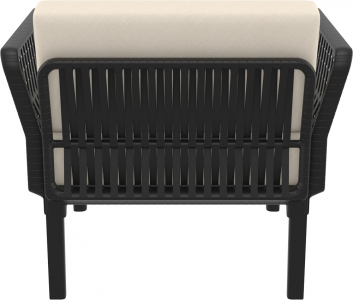 Кресло пластиковое с подушками Siesta Contract Portofino Lounge стеклопластик, полипропилен, полиэстер черный, бежевый Фото 8