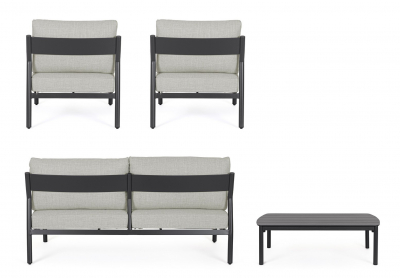 Комплект лаунж мебели Garden Relax Sirius алюминий, полиэстер антрацит Фото 5