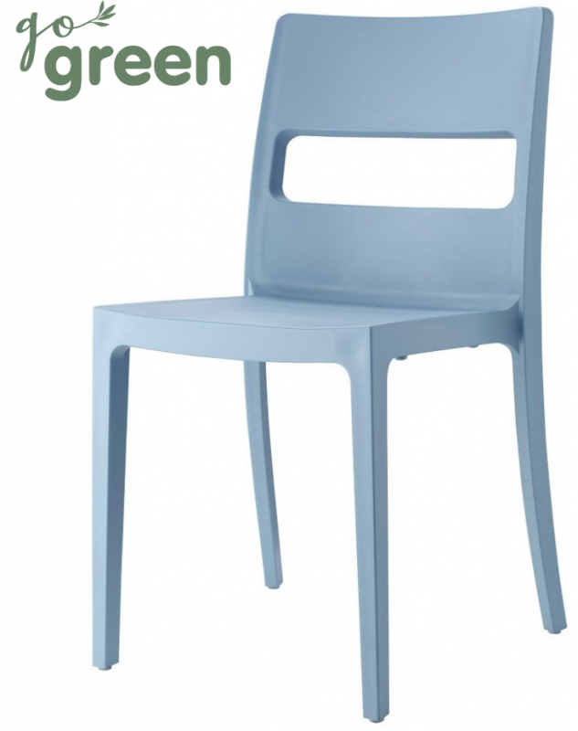 Стул пластиковый Sai Go Green, голубой