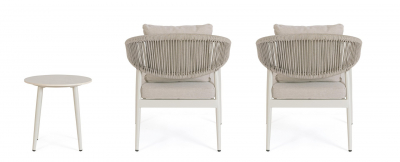 Комплект металлической лаунж мебели Garden Relax Millor алюминий, роуп, полиэстер бежевый Фото 7