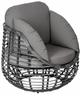 Комплект плетеной мебели ReeHouse Lotus алюминий, искусственный ротанг, олефин, стекло черный металлик, серый, графит Фото 9