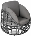 Комплект плетеной мебели ReeHouse Lotus алюминий, искусственный ротанг, олефин, стекло черный металлик, серый, графит Фото 10