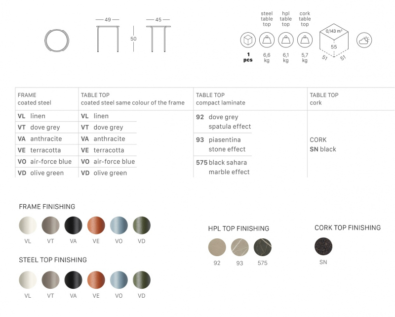 Столик кофейный металлический Dress Code