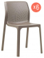 Комплект пластиковых стульев Nardi Bit Set 6 стеклопластик тортора Фото 1