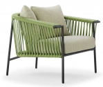Кресло плетеное с подушками Robertirattan Corolle нержавеющая сталь, роуп, ткань Фото 13