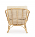 Лаунж-кресло плетеное с подушкой Garden Relax Mabel алюминий, искусственный ротанг, олефин натуральный, бежевый Фото 4