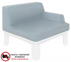 Модуль левый пластиковый с подушками Ledge Lounger Mainstay полиэтилен, ткань Фото 1