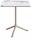 Стол ламинированный обеденный складной Scab Design Tripe Folding сталь, компакт-ламинат HPL тортора, белый мрамор Каррара Фото 5
