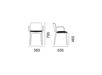 Кресло пластиковое с обивкой-thumbs-Фото3