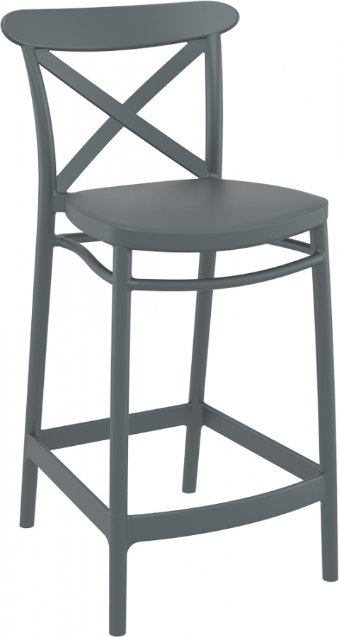 Стул пластиковый полубарный Cross Bar 65