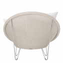 Кресло лаунж плетеное с подушками JANUS et Cie Gigi II сталь, алюминий, искусственный ротанг, акрил полированный стальной, пергаментный Фото 5
