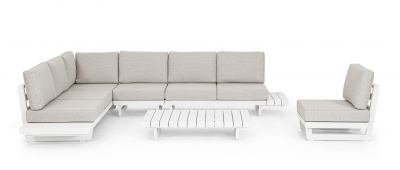 Комплект лаунж мебели Garden Relax Infinity алюминий, олефин белый, бежевый Фото 23