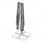 Зонт профессиональный двухкупольный 2.9х6.3 м Scolaro Galaxia Dual T Timber алюминий, акрил имитация ироко, серебристо-серый Фото 11