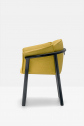 Кресло деревянное с подушкой PEDRALI Lamorisse Wood ясень, ткань черный ясень, желтый Фото 4