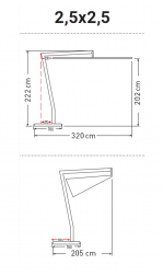 Зонт профессиональный Tilting Flat