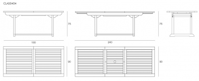 Стол деревянный раздвижной Giardino Di Legno Classica Titano тик Фото 2