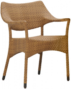 Кресло плетеное JANUS et Cie Amari алюминий, искусственный ротанг карамельный Фото 1