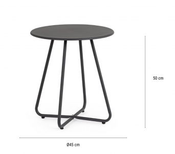 Столик металлический кофейный Garden Relax Jable сталь антрацит Фото 2