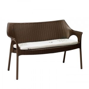 Диван пластиковый плетеный SCAB GIARDINO Olimpo Sofa алюминий, полипропилен бронзовый Фото 3