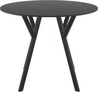 Стол пластиковый Siesta Contract Max Table Ø90 пластик, HPL черный Фото 6