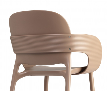 Кресло пластиковое Scab Design Hug Go Green технополимер карамельный Фото 8