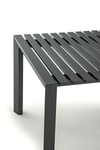 Стол металлический раздвижной Grattoni Stromboli алюминий антрацит Фото 4