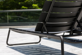 Шезлонг-лежак металлический OASIQ Corail алюминий антрацит Фото 8