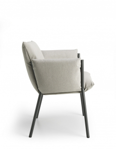 Кресло металлическое c подушками Scab Design Brezza сталь, ткань sunbrella антрацит, серый Фото 10