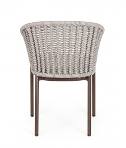 Кресло плетеное с подушкой Garden Relax Salines алюминий, роуп, олефин шоколадный Фото 3