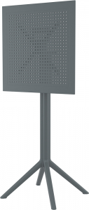 Комплект пластиковых барных складных столов Siesta Contract Sky Folding Bar Table 60 Set 4 сталь, пластик темно-серый Фото 9