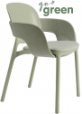 Кресло пластиковое с обивкой Scab Design Hug технополимер, акрил зеленый шалфей Фото 1