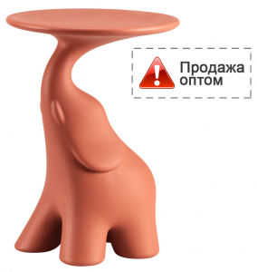 Столик пластиковый кофейный Qeeboo Pako полиэтилен терракотовый Фото 1