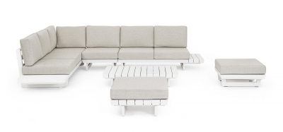 Комплект лаунж мебели Garden Relax Infinity алюминий, олефин белый, бежевый Фото 22
