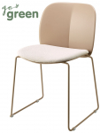 Стул пластиковый на полозьях с подушкой Mentha Go Green
