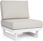 Модуль мягкий с подушкой Garden Relax Infinity алюминий, олефин белый, бежевый Фото 1