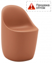 Стул пластиковый Qeeboo Cobble полиэтилен терракотовый Фото 1